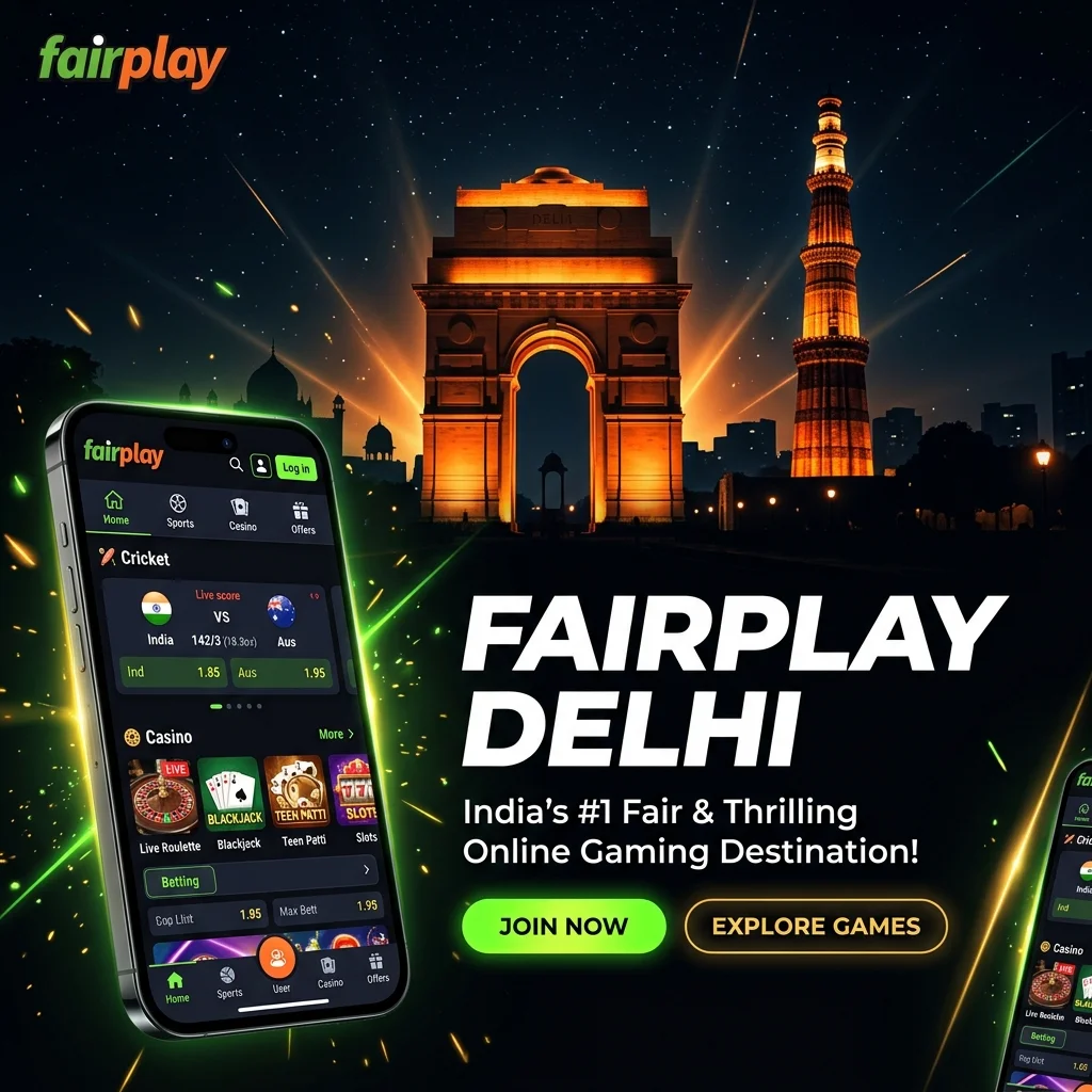 FairPlay Delhi Betting Platform — India Gate Skyline