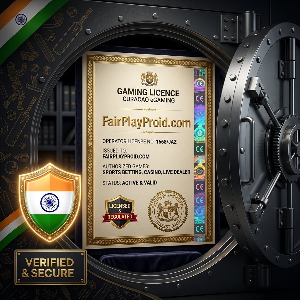 FairPlayProid Curacao eGaming license certificate — legally regulated gaming